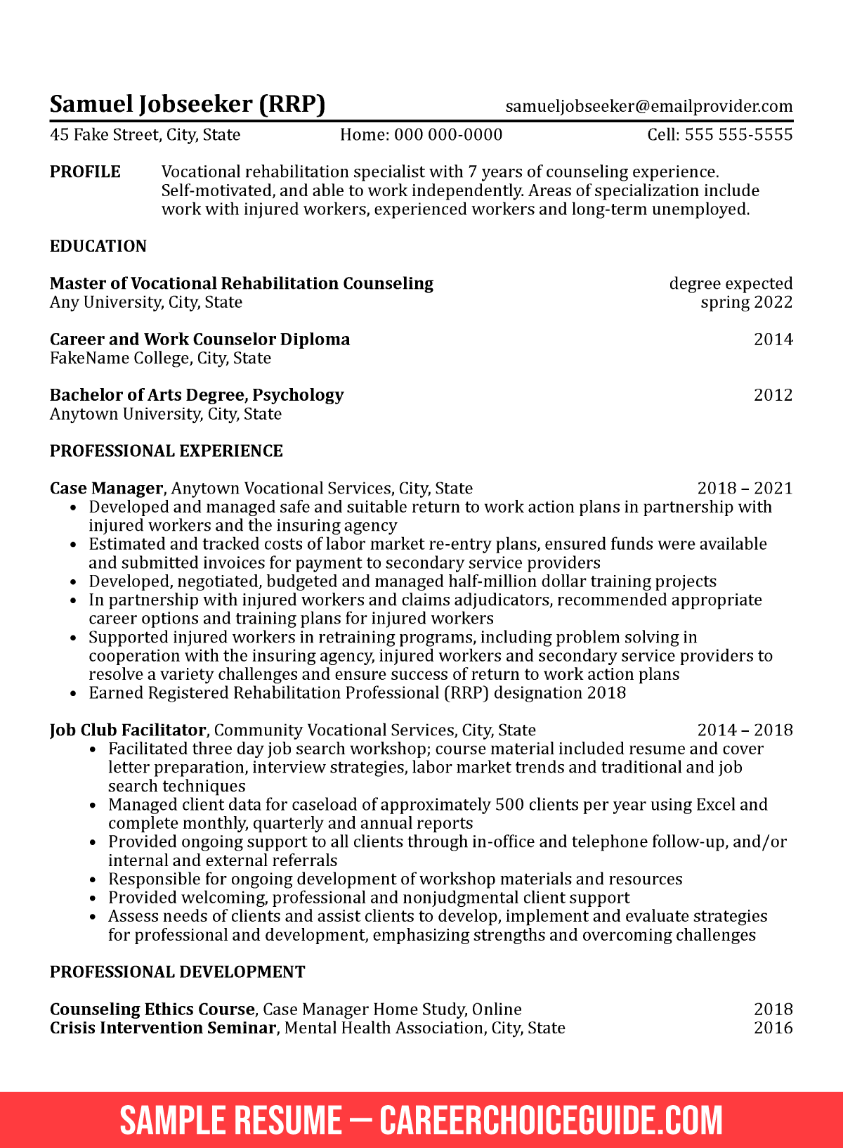 Case Manager Resume